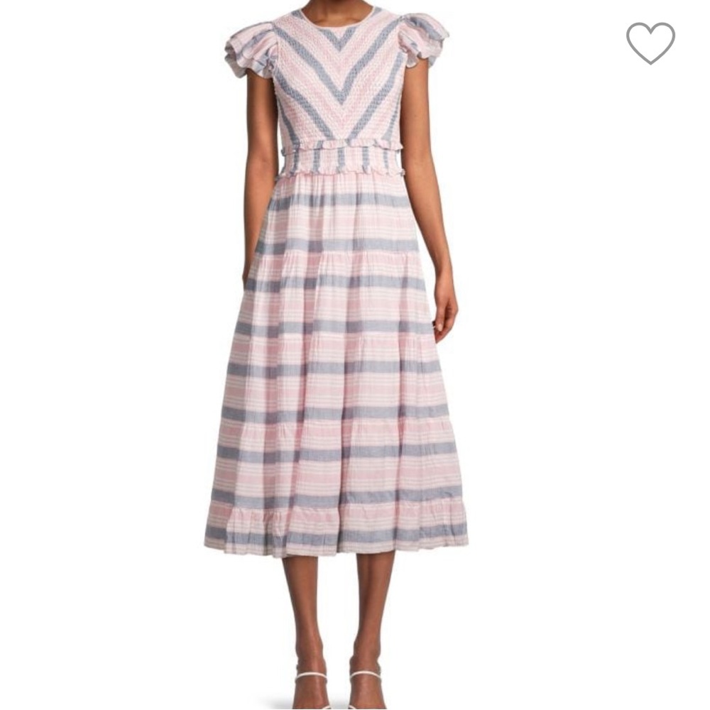 Saylor Alanna Striped Fit & Flare Dress